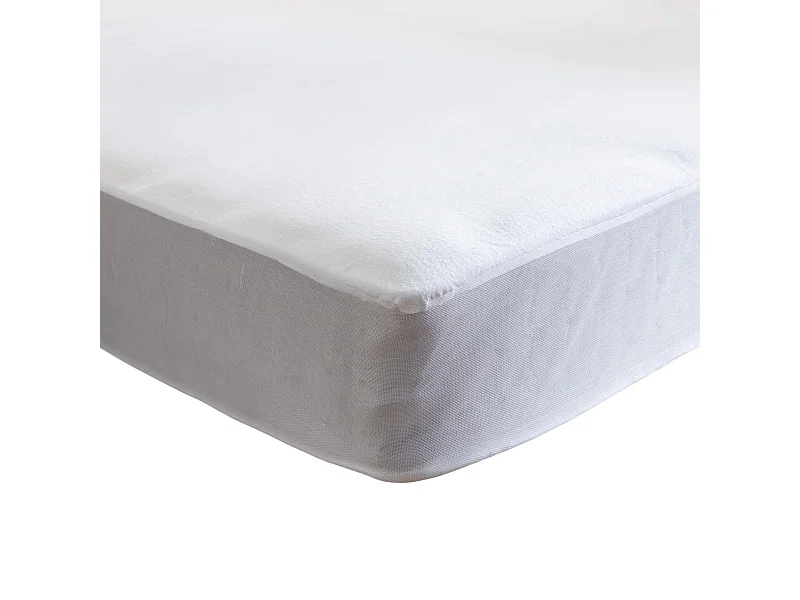 Protège matelas molleton 100% coton bio - bonnet 27 cm 90x200