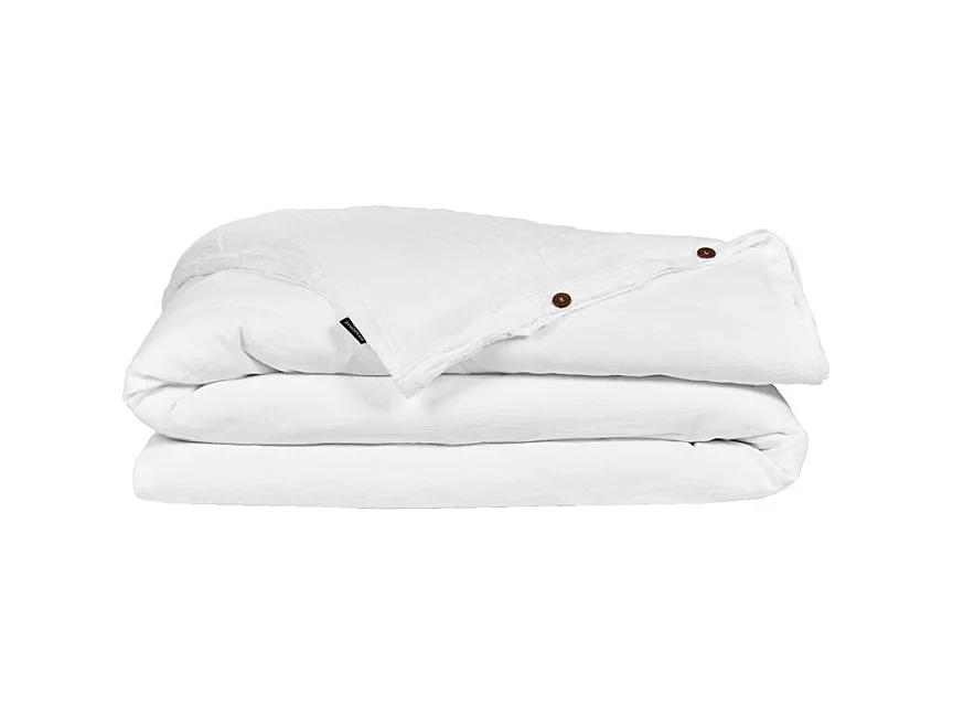 Housse de couette 200 x 200 cm en double gaze de coton blanc - PEPA 2