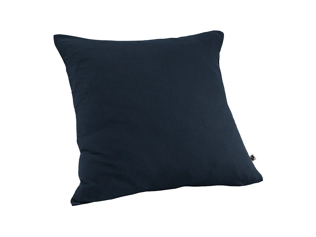 Parure de lit 240 x 260 cm en double gaze de coton bleu nuit - PEPA 4