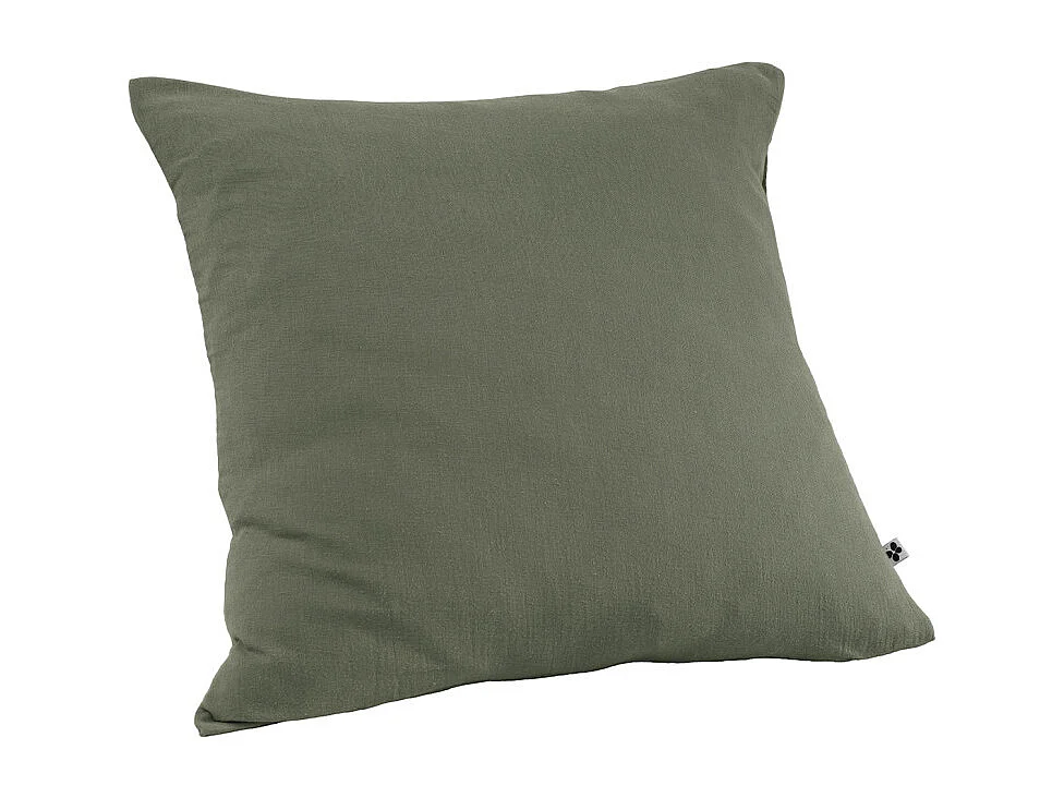 Parure de lit 240 x 260 cm en double gaze de coton vert - PEPA 4