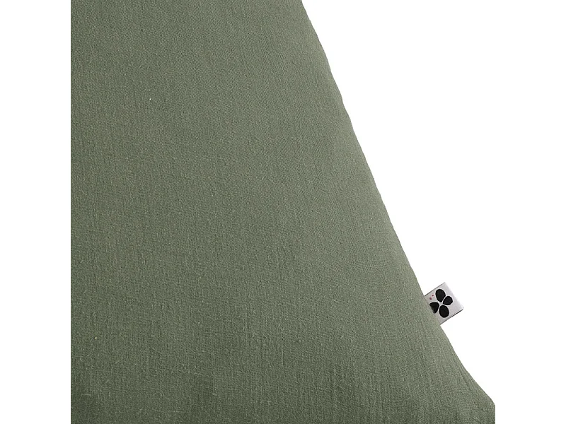 Parure de lit 240 x 260 cm en double gaze de coton vert - PEPA 4