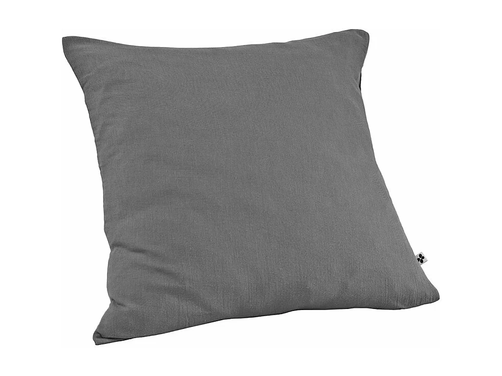 Parure de lit 240 x 260 cm en double gaze de coton gris - PEPA 4