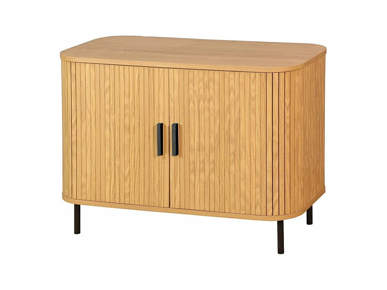 Commode en bois et métal à lamelles Kyoto