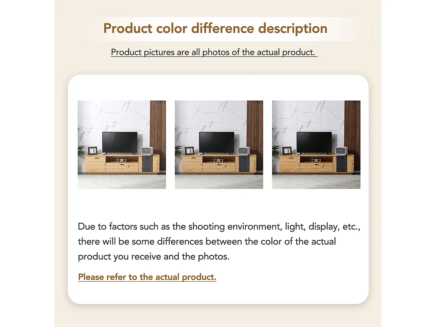 TV-meubel met 2 deuren, 1 lade en 1 nis - 180 x 40 x 47 cm - MDF-hout - kleuren bruin en grijs