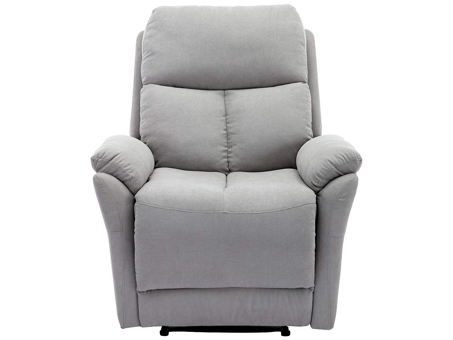 Stoffen loungestoel met voetenbankje voor de woonkamer - grijze kleur