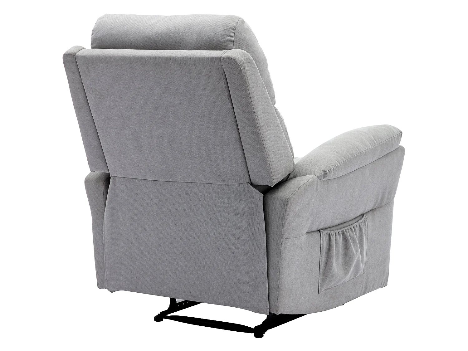 Stoffen loungestoel met voetenbankje voor de woonkamer - grijze kleur