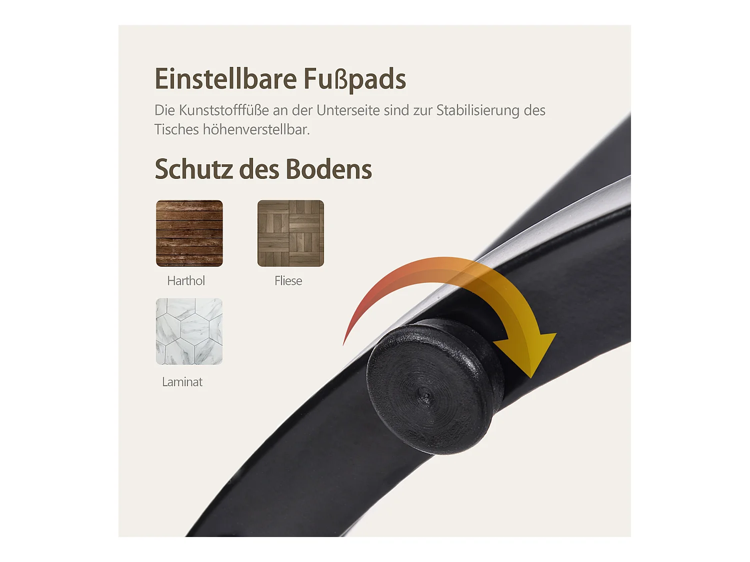 Set van 2 in elkaar passende salontafels, ronde bijzettafel van MDF, marmerfineer, industriële stijl, bruin