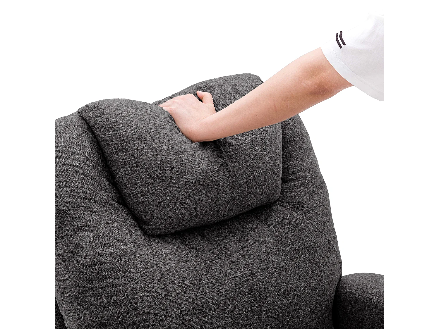 Fauteuil massant en tissu avec releveur électrique - Fauteuil de relaxation - Gris anthracite