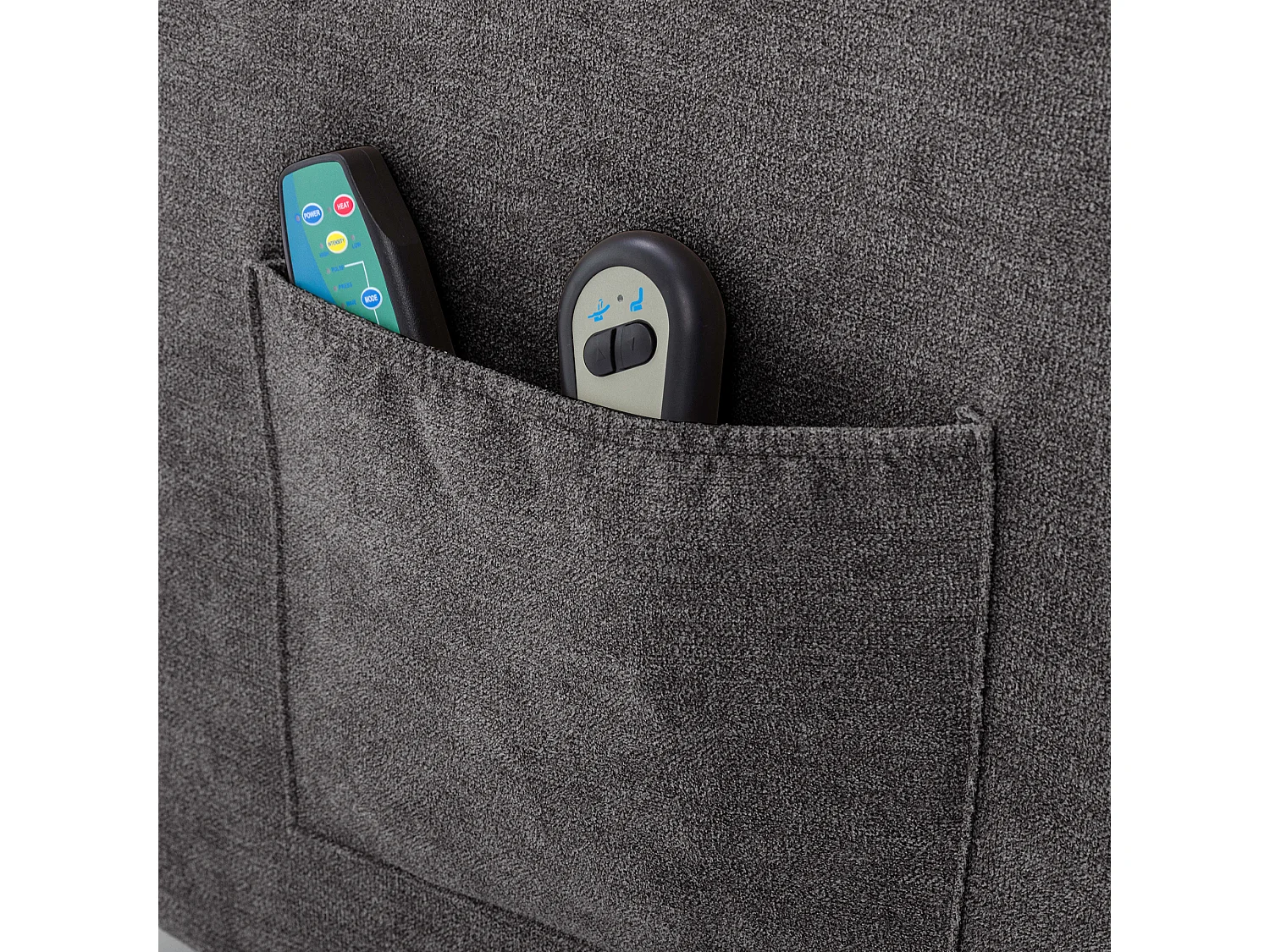 Fauteuil massant en tissu avec releveur électrique - Fauteuil de relaxation - Gris anthracite