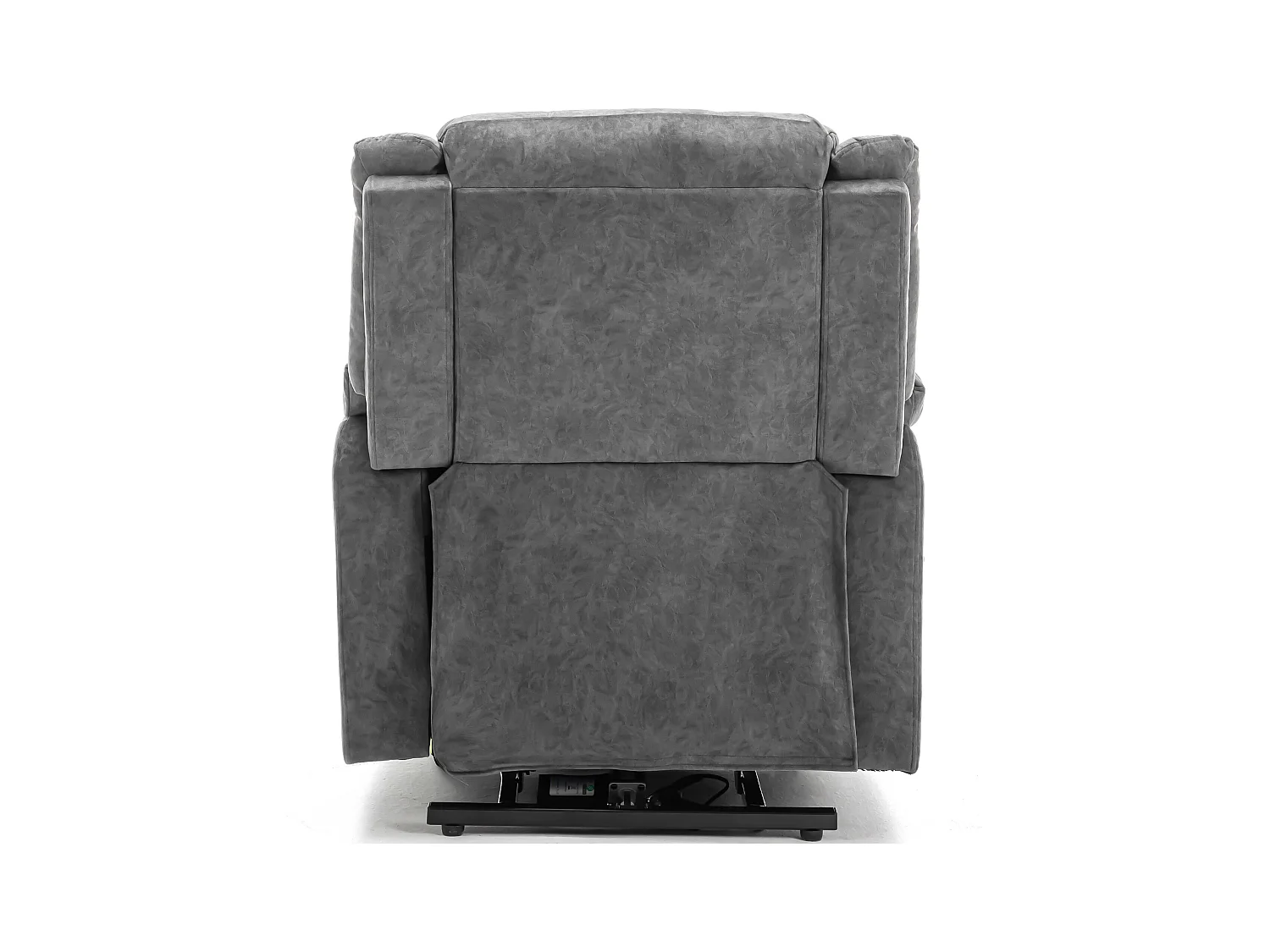 Fauteuil massant en tissu - Fauteuil électrique inclinable avec repose-pied - Gris