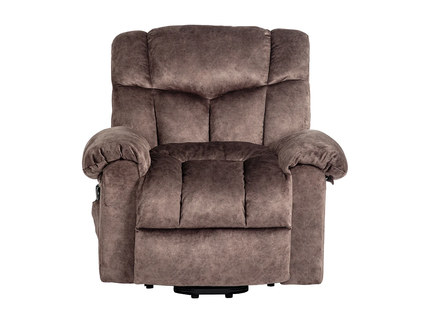 Fauteuil massant en tissu avec releveur électrique - Fauteuil de relaxation - Marron
