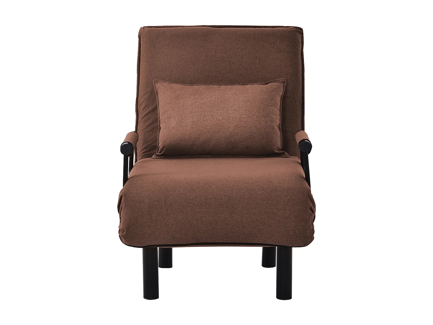 Stoffen fauteuil - 6-voudig verstelbare rugleuning - bruin