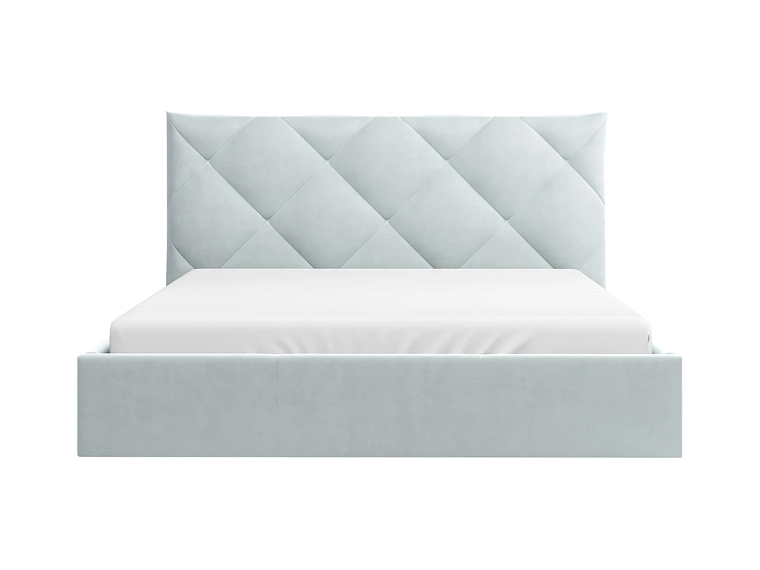 Lit coffre 160 x 200 cm - Velours - Gris clair - STARI de Pascal Morabito