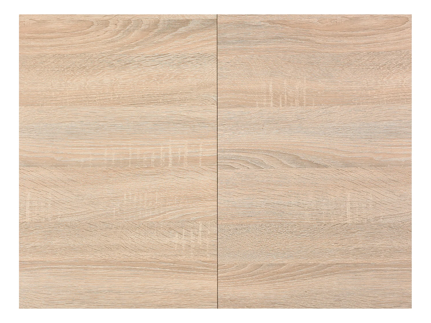 Mesa de comedor extensible de 6 a 10 personas en MDF y metal - Natural y blanco - CATONAV