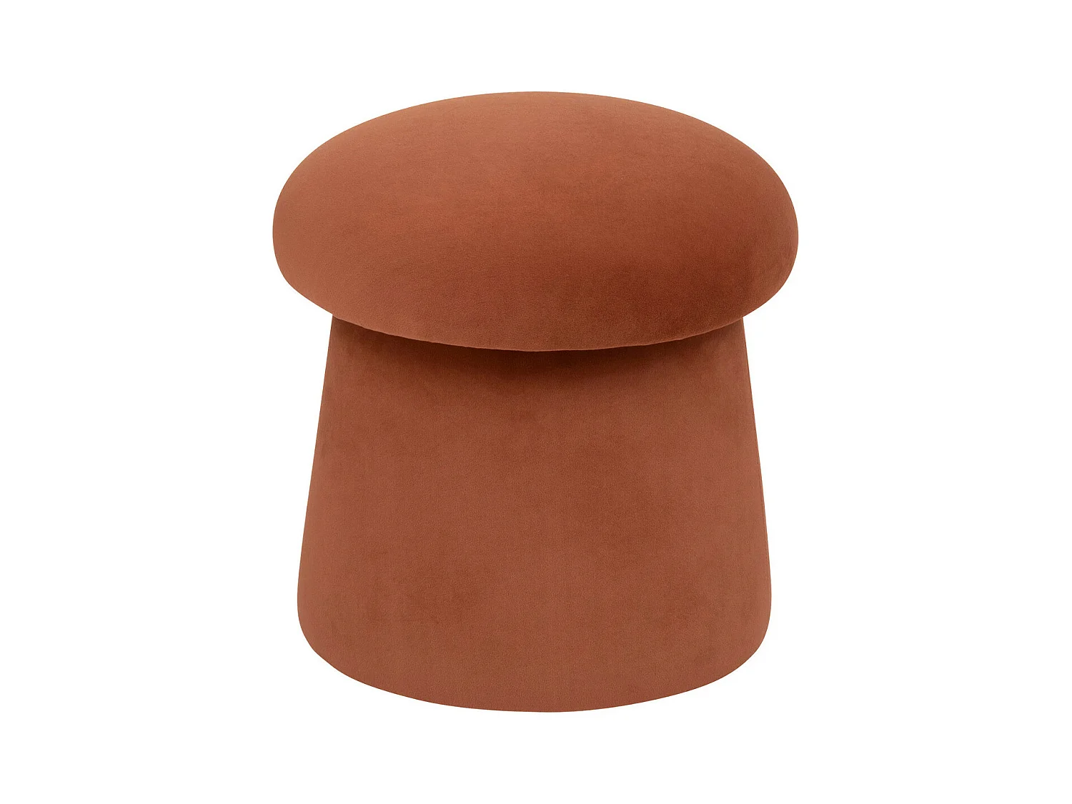 Pouf en Velours Ambre orangé  D 37 x H 40 cm
