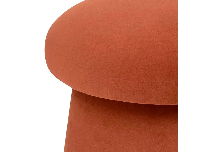 Pouf en polyester orange 40x37x37cm