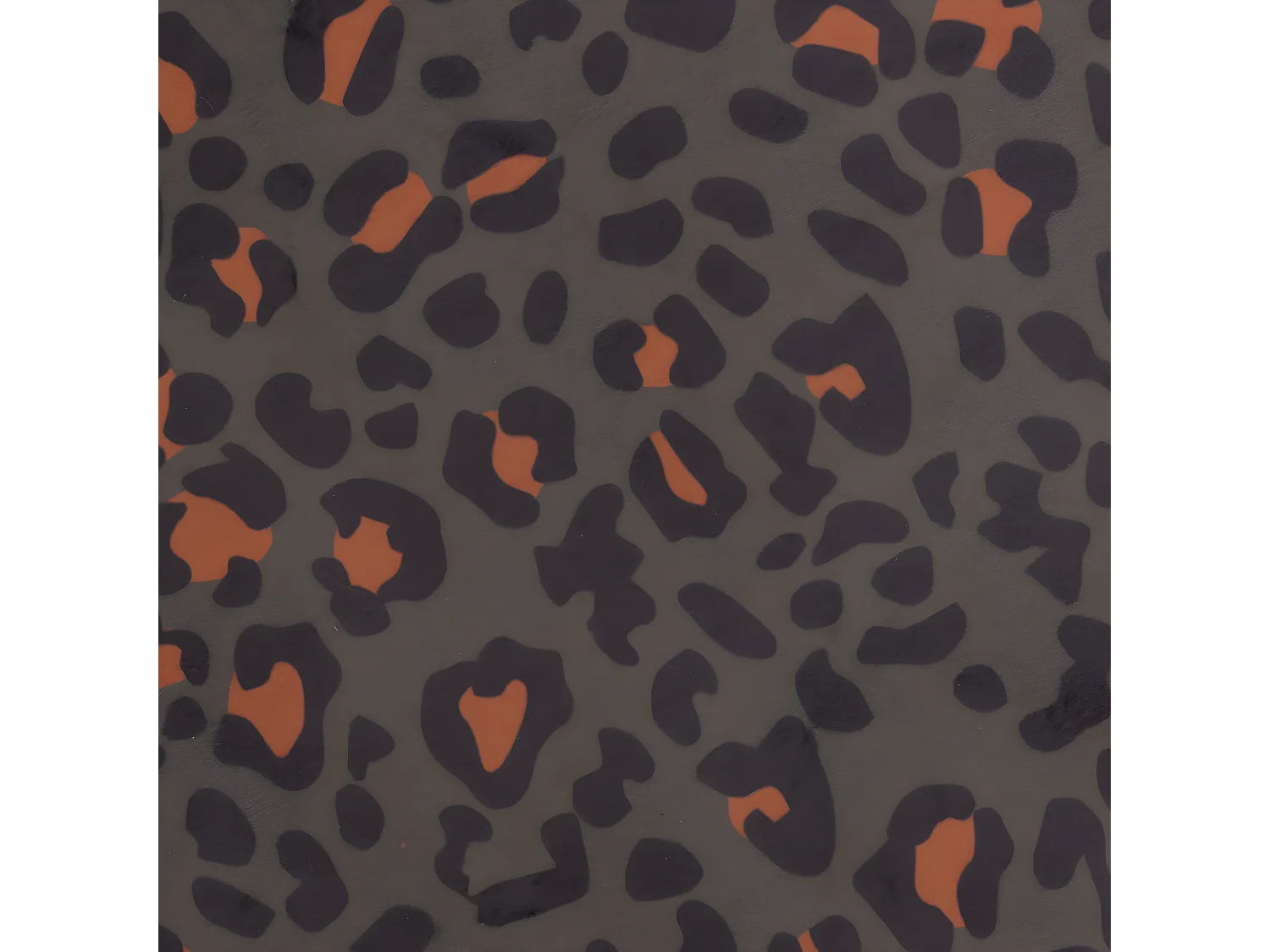 Pouf en Velours Vert Kaki motif léopard  38 x 40 cm