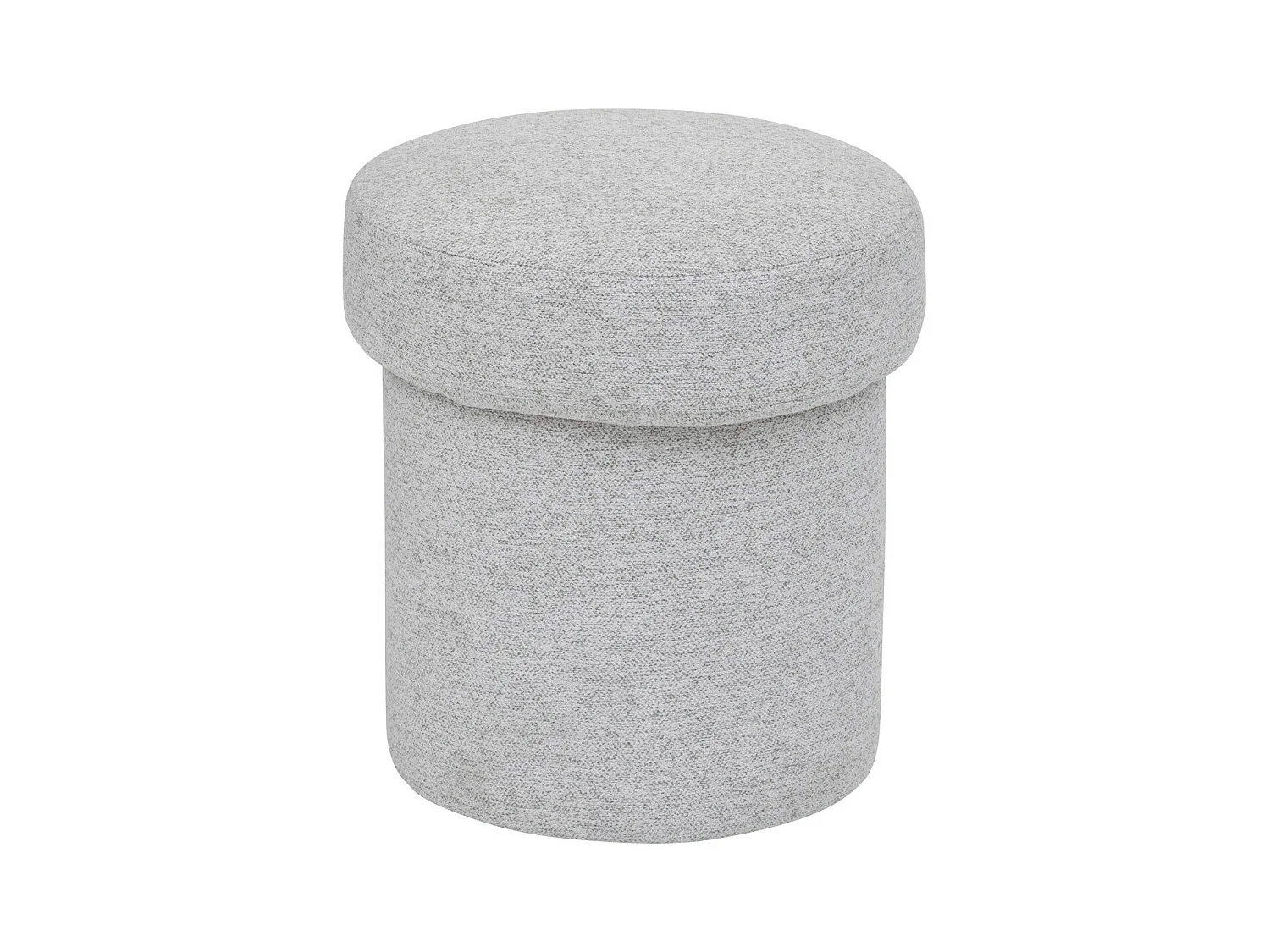 Pouf en tissu texturé Gris clair D. 37 x H. 40 cm