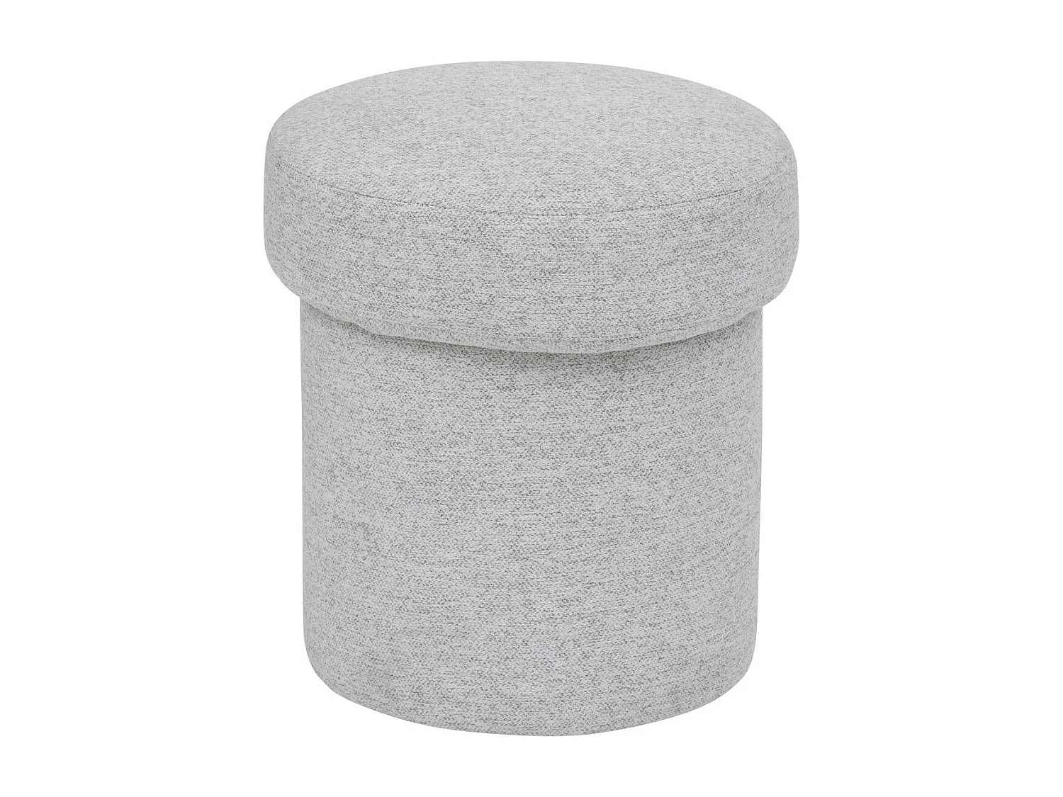 Pouf en tissu texturé Gris clair D. 37 x H. 40 cm