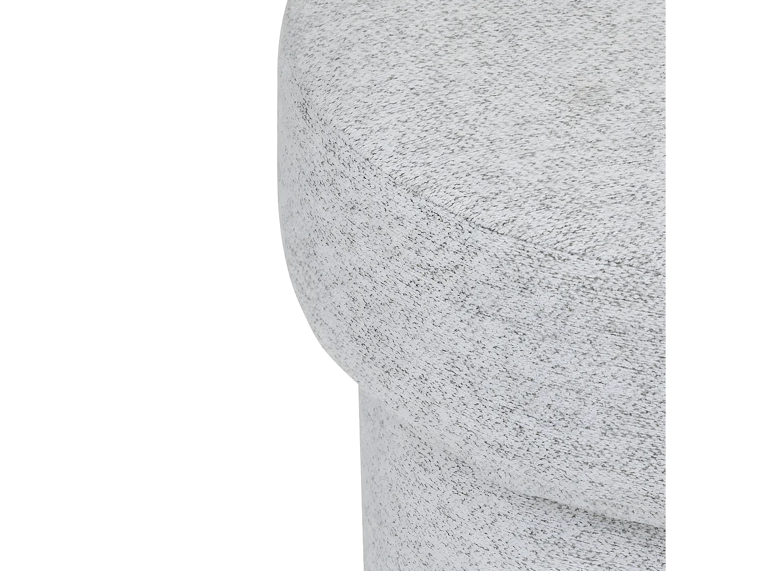 Pouf en tissu texturé Gris clair D. 37 x H. 40 cm