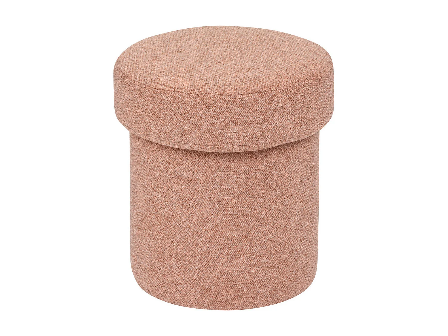 Pouf en tissu texturé Terracotta D. 37 x H. 40 cm
