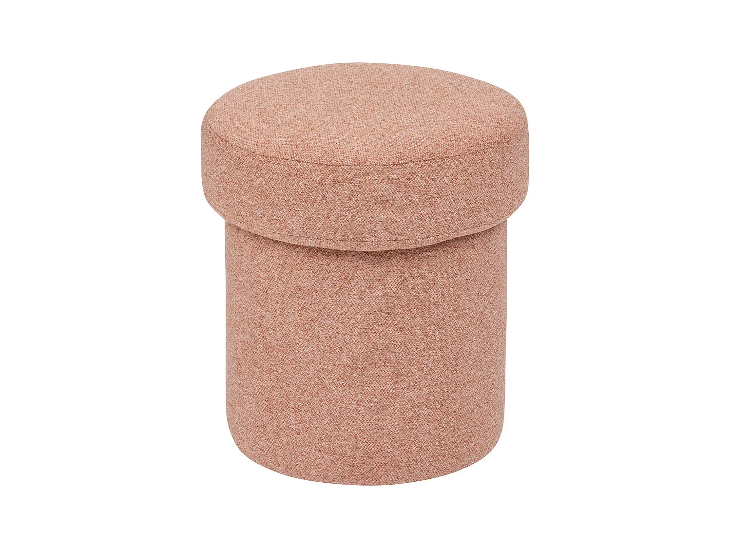 Pouf en tissu texturé Terracotta D. 37 x H. 40 cm