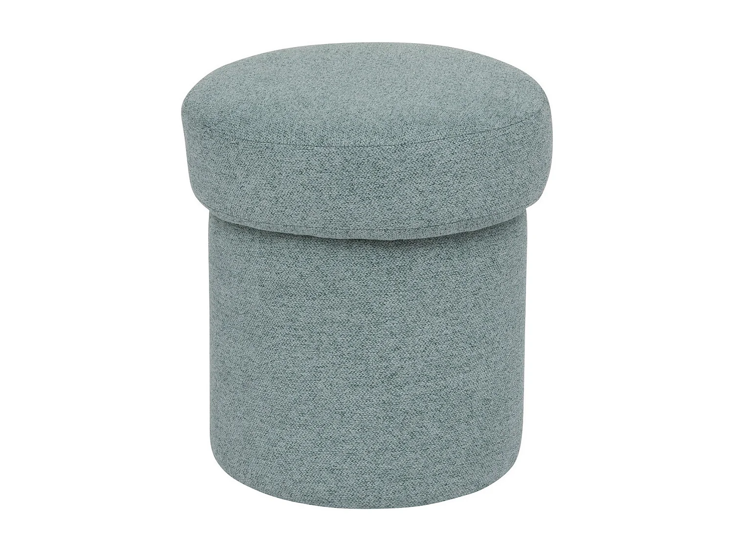Pouf en tissu texturé Vert céladon D. 37 x H. 40 cm