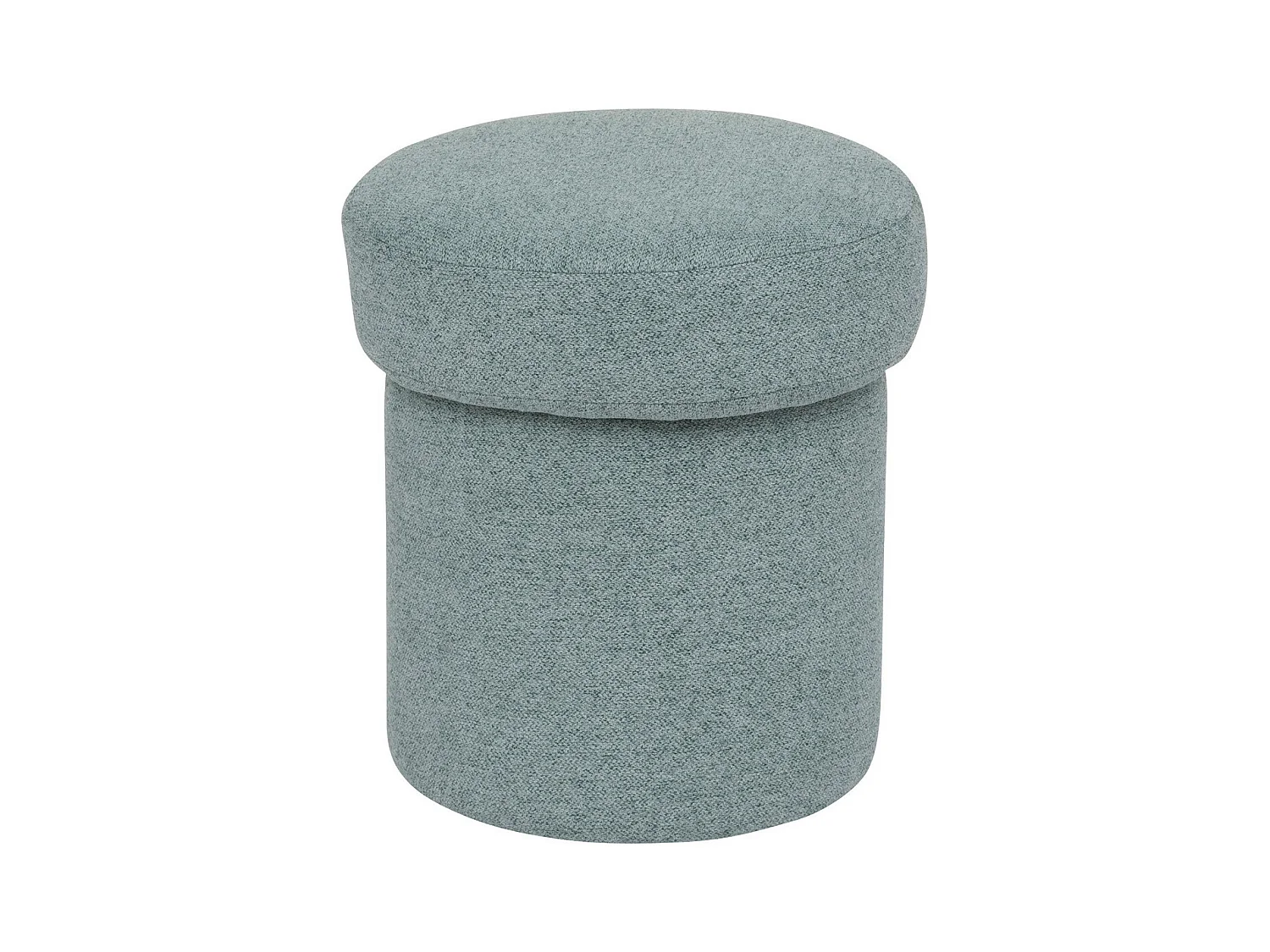 Pouf en tissu texturé Vert céladon D. 37 x H. 40 cm