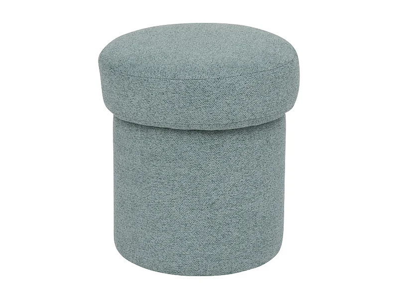 Pouf en tissu texturé Vert céladon D. 37 x H. 40 cm