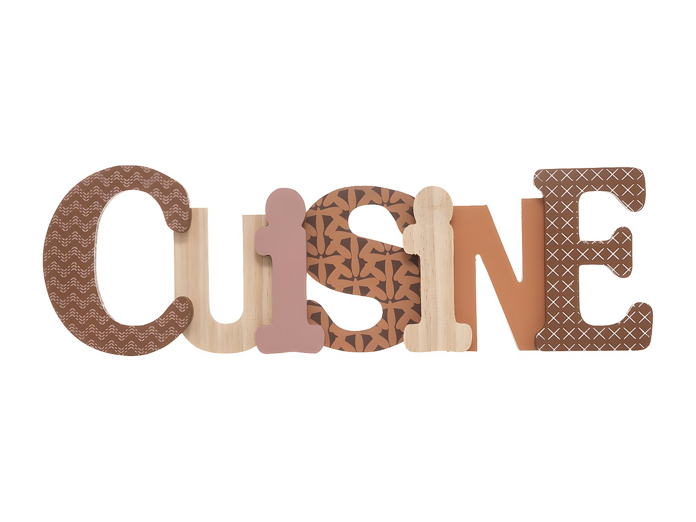 Objet déco Mot à poser CUISINE en Bois 47 x 15 cm