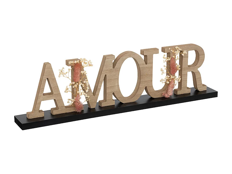Objet déco Mot à poser AMOUR en bois L 50 cm