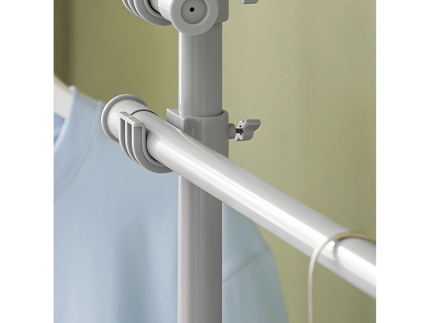 SoBuy KLS03-HG Porte-Vêtements Système de Penderie Télescopique avec 4 Barres Portant de Vêtement | Prévente