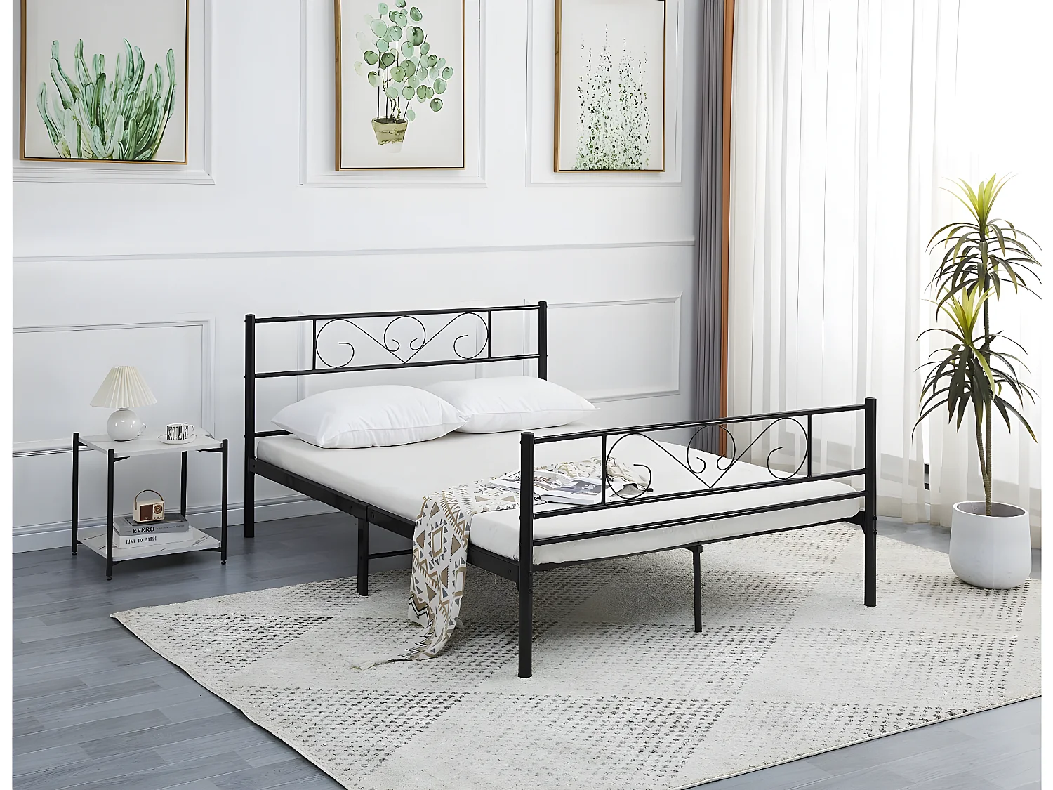 Metalen bed "Elodie" 140x190cm - Elegant en robuust ontwerp