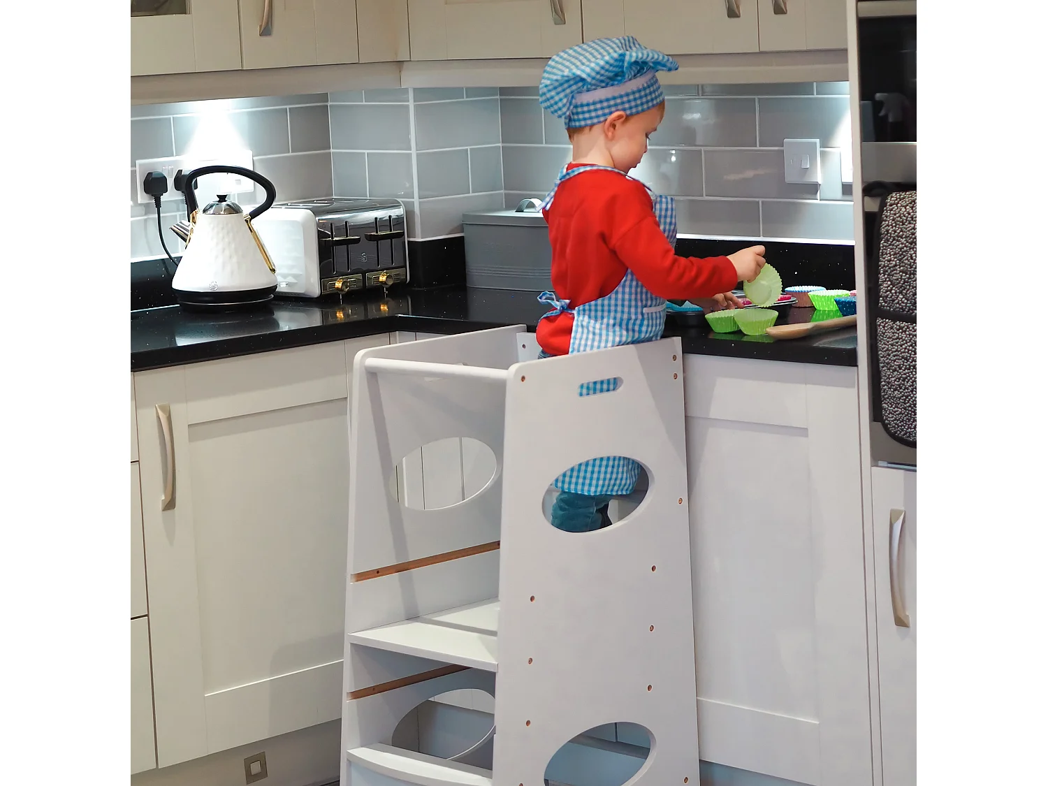 Torre de aprendizaje gris 40x50x90 cm HOMCOM