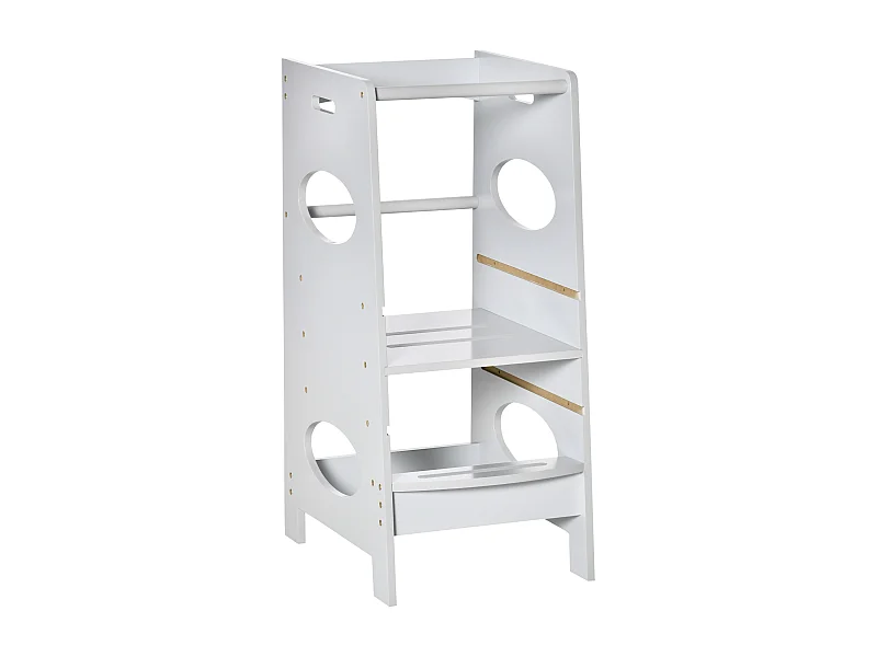 Torre de aprendizaje gris 40x50x90 cm HOMCOM