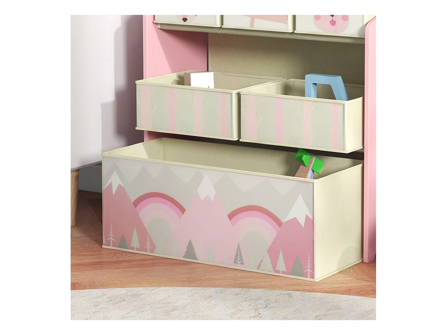 Estantería para juguetes rosa 63x30x66 cm ZONEKIZ