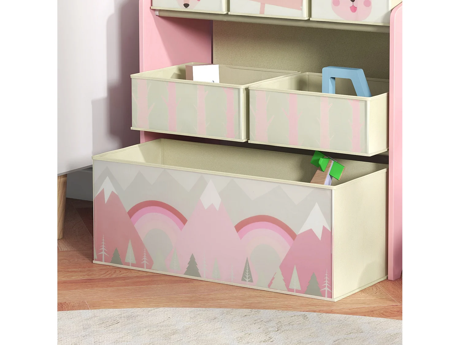 Estantería para juguetes rosa 63x30x66 cm ZONEKIZ