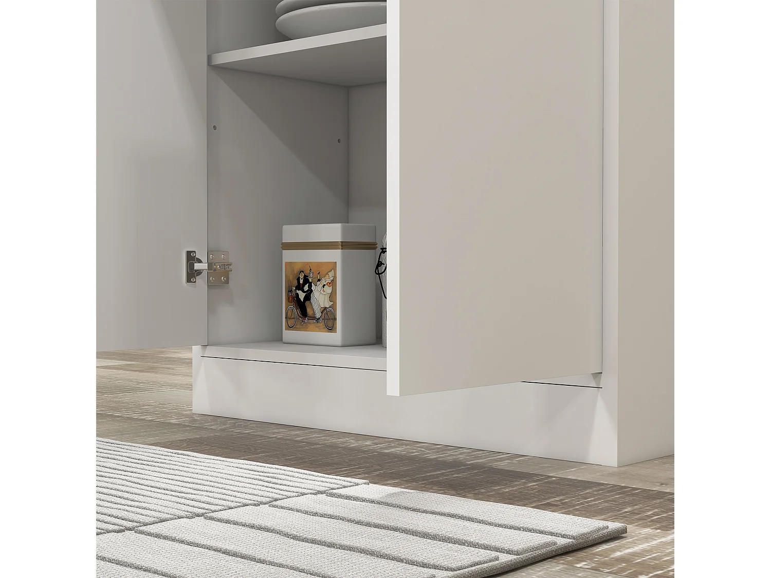 Alacena de cocina blanco 70.8x34x180 cm HOMCOM