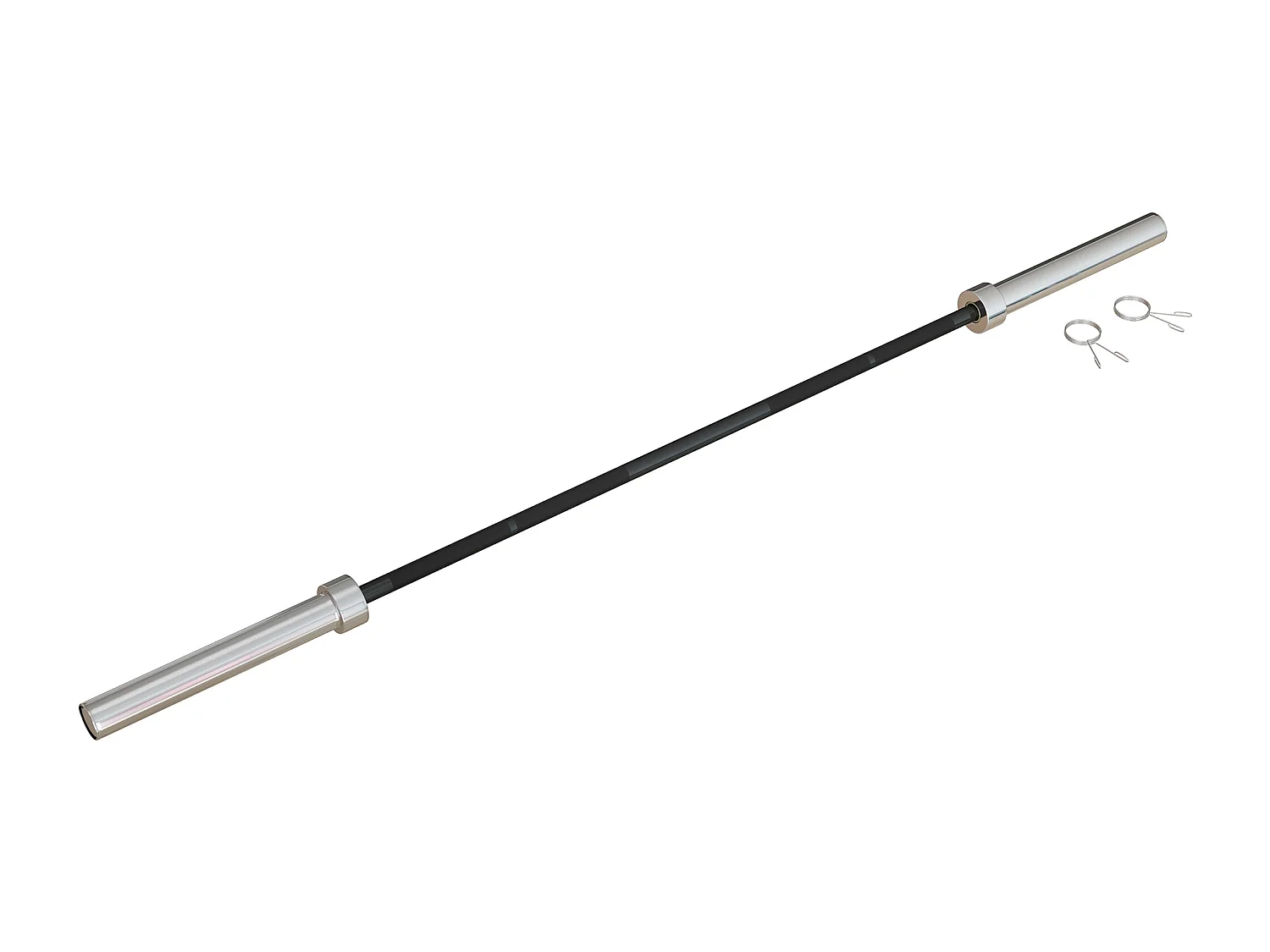 Barra de pesas negro y plata 180x5x5 cm SPORTNOW