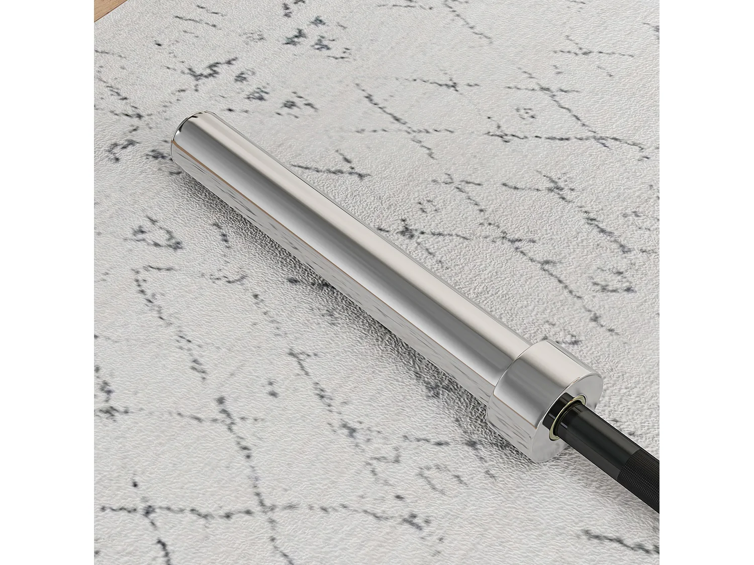 Barra de pesas negro y plata 180x5x5 cm SPORTNOW