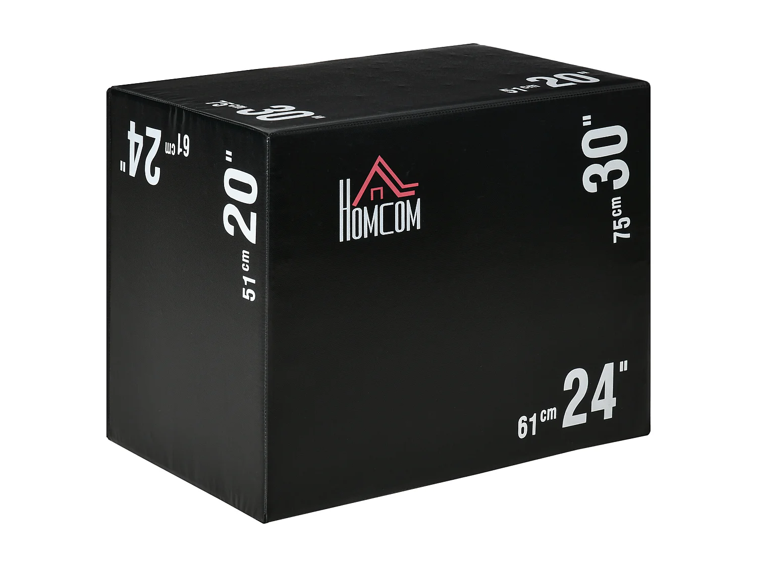 Caja pliométrica negro 75x51x61 cm HOMCOM
