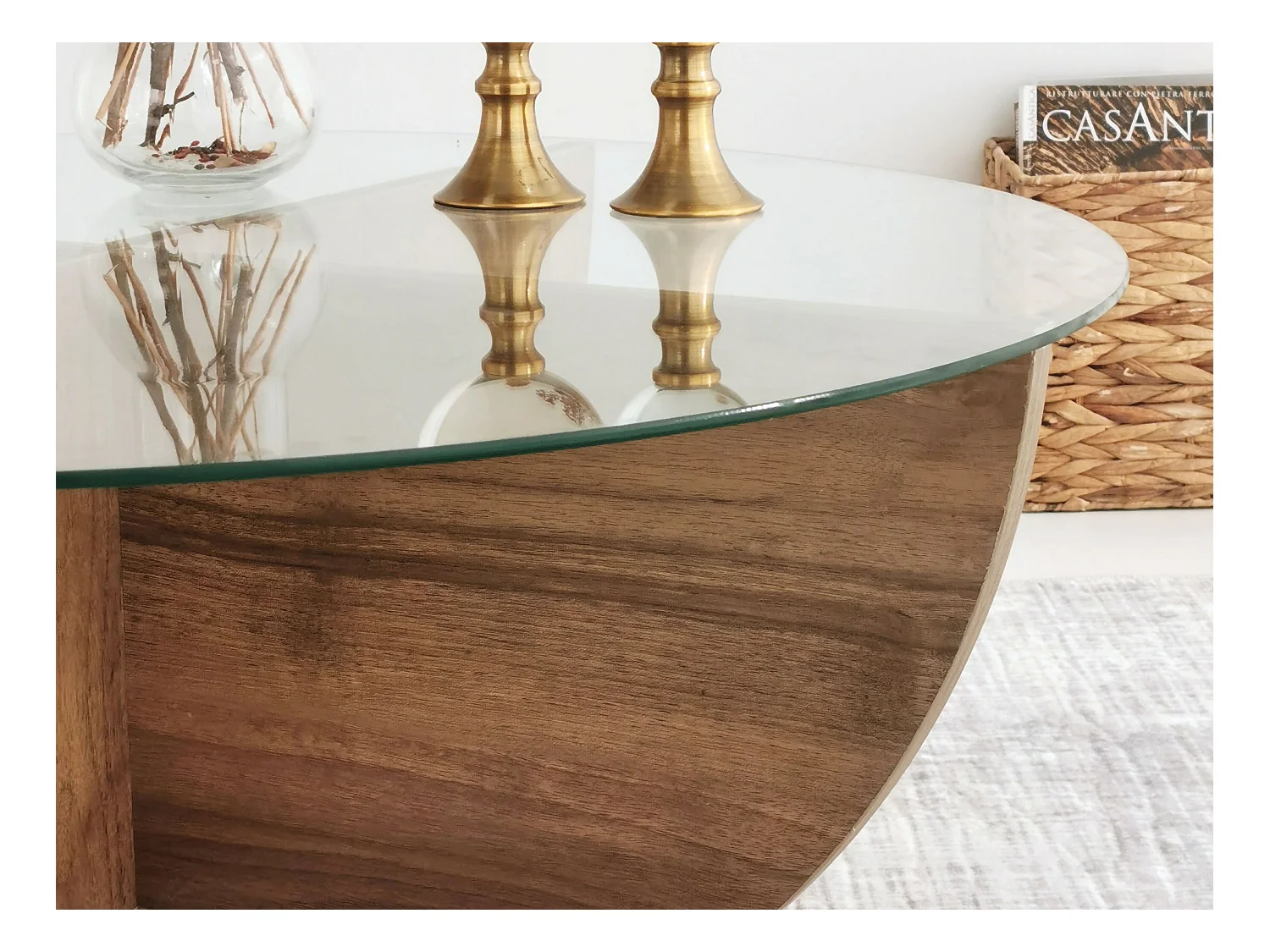 Salontafel van gehard glas - Naturel en transparant - AYSUN