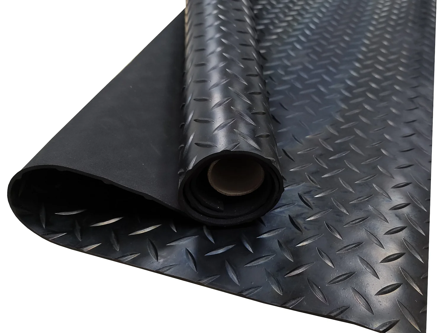 Suelo Goma| Composición 100% Caucho| Suelo Caucho| Suelo PVC| Suelo Protector| Diseño Estrias Negro| Grosor 1MM| Medida 100X700CM