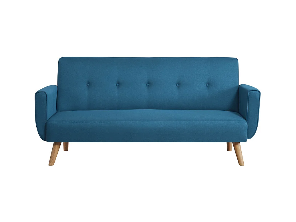 Skandinavisches 3-Sitzer-Umwandelsofa in Entenblau MALMO