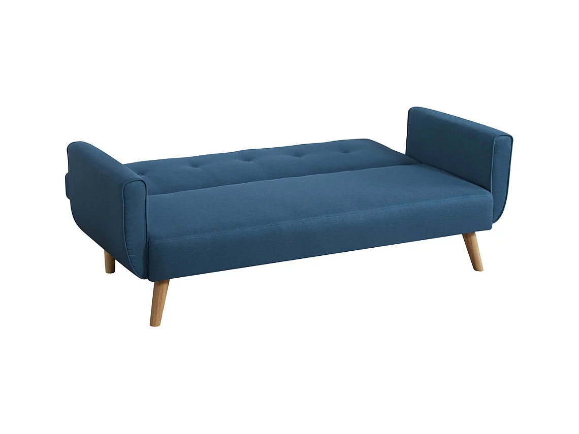 Skandinavisches 3-Sitzer-Umwandelsofa in Entenblau MALMO