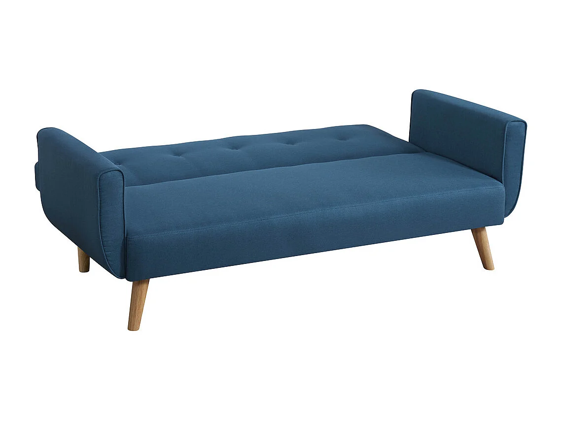 Scandinavische Slaapbank Omvormbaar 3-Zits Eend Blauw MALMO in Fluweel - Comfortabel en Modern