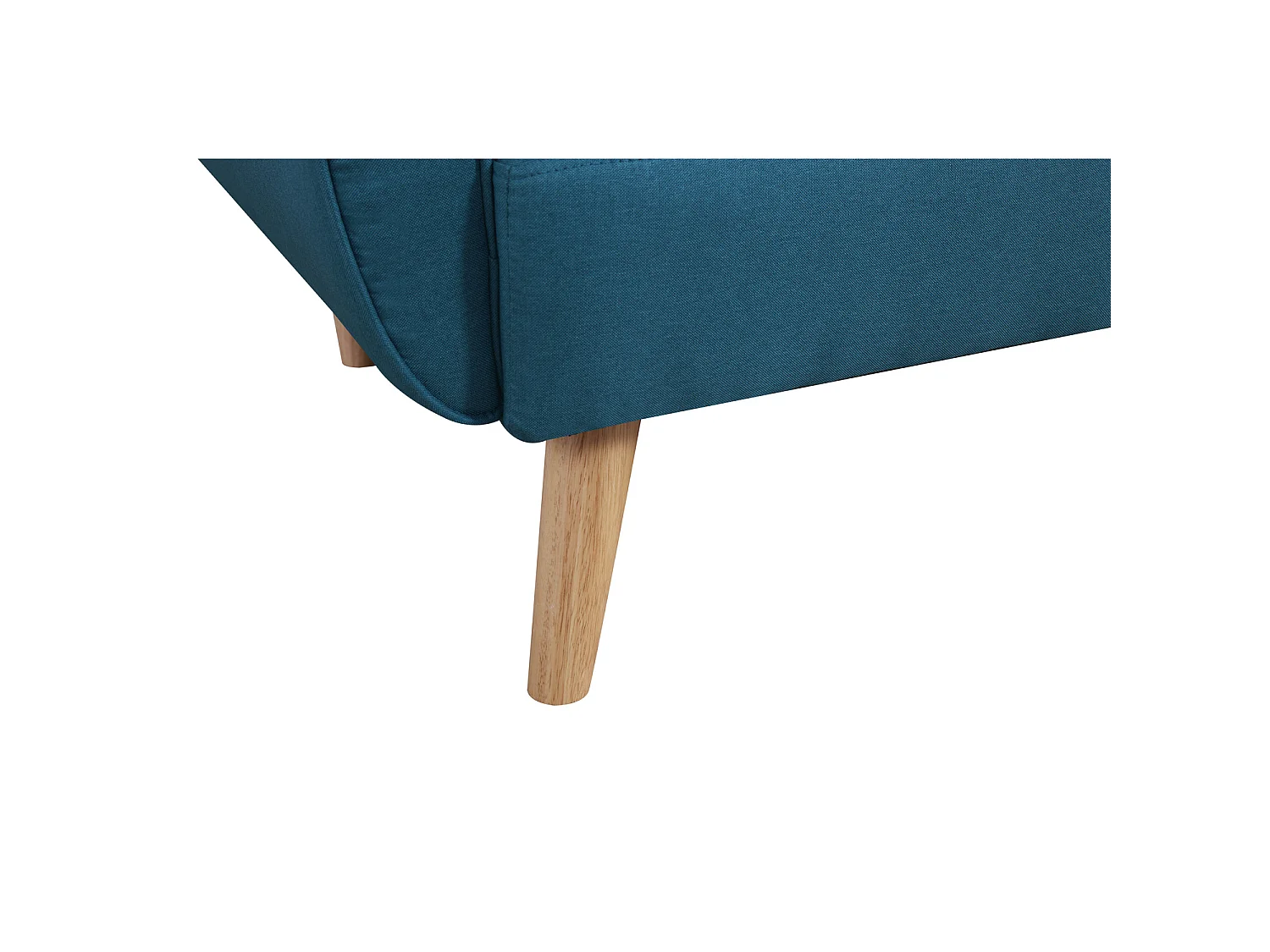 Canapé scandinave convertible 3 places en tissu bleu canard MALMO
