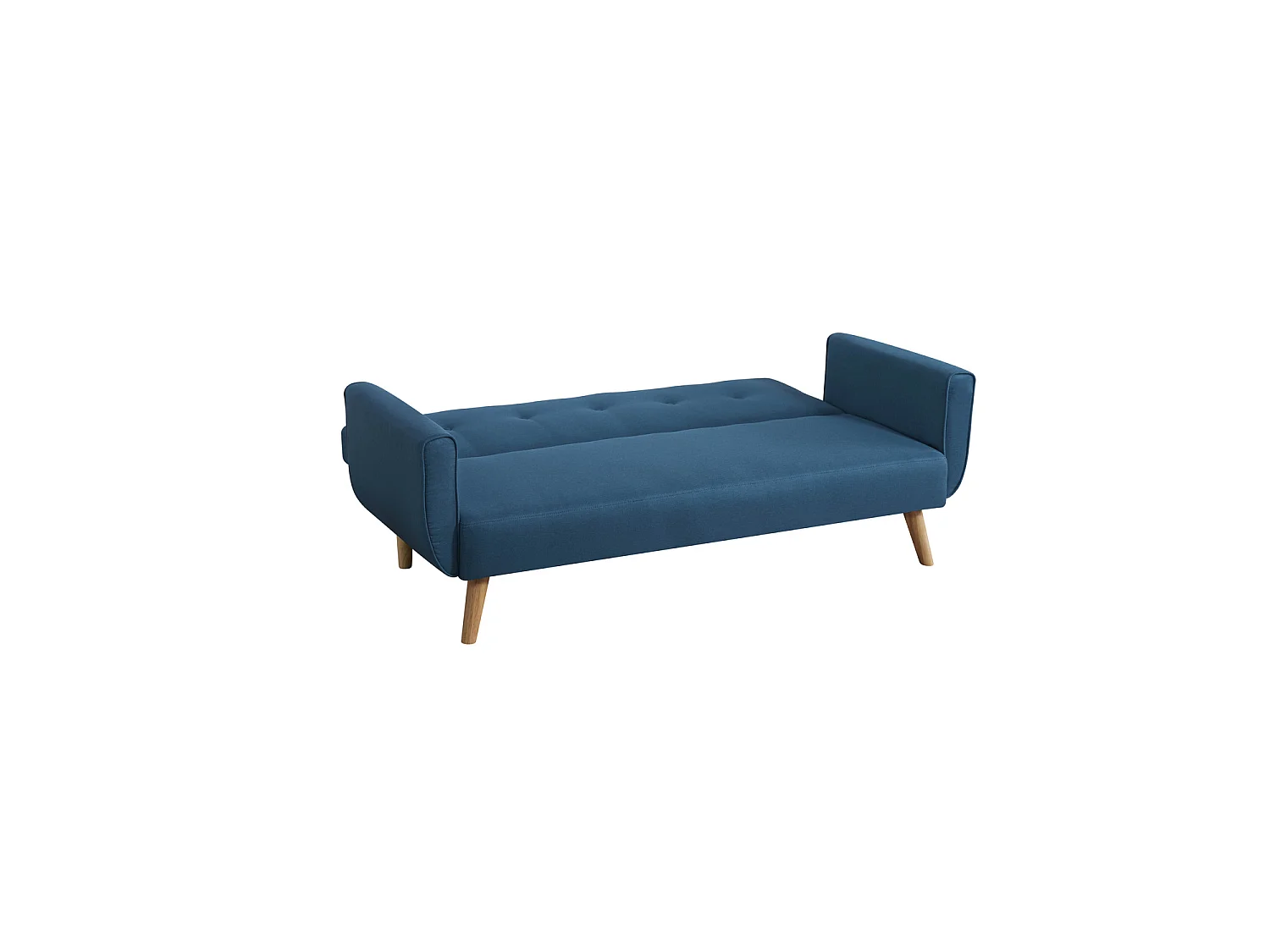 Canapé scandinave convertible 3 places en tissu bleu canard MALMO