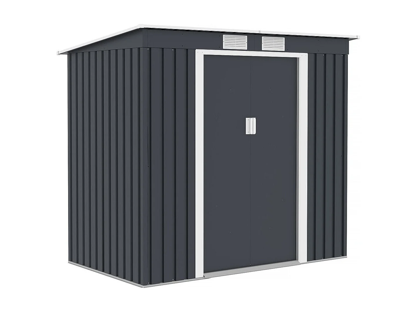 Metalen tuinhuis met enkel dak "Austin" 2,43 m² - Grijs