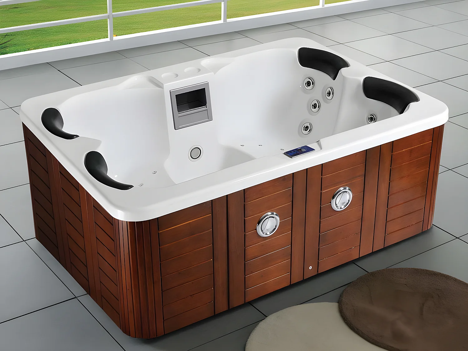 Spa "Fidji" 4 places - Cuve blanc - système Balboa + Enceintes bluetooth intégrées